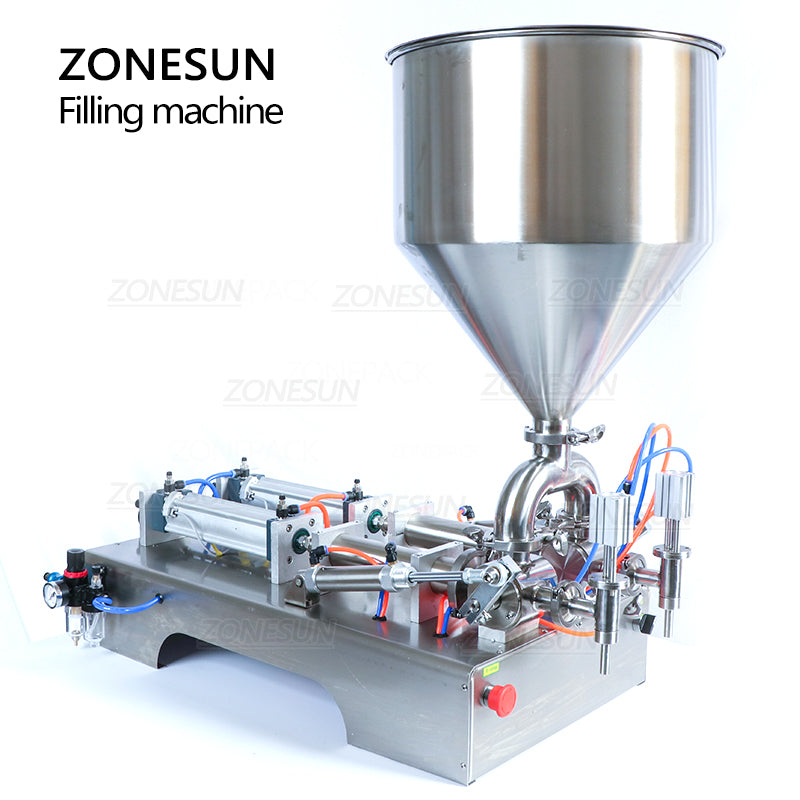 ZONESUN ZS-GY2 Semi-automatic Pneumatic 2 Nozzles Paste Liquid Filling Machine