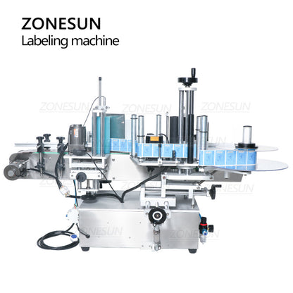 ZONESUN ZS-TB500A Double Sides Round Bottle Positioning and Labeling Machine With Date Coder