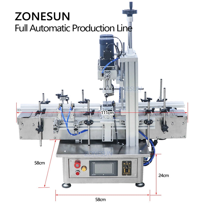 ZONESUN ZS-FAL180D Tabletop Liquid Filling Capping Double Sides Labeling Machine