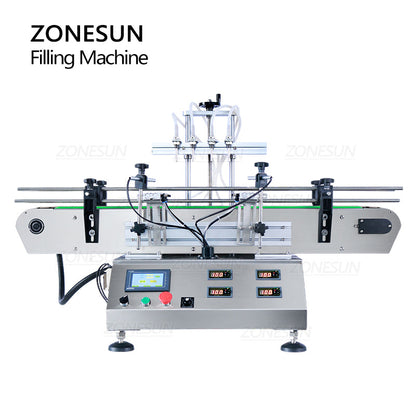 ZONESUN ZS-DTMP4C Desktop 4 Nozzles Magentic Pump Liquid Filling Machine