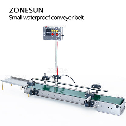 ZONESUN Small Digital Control Automatic Liquid Waterproof Conveyor Belt For Production