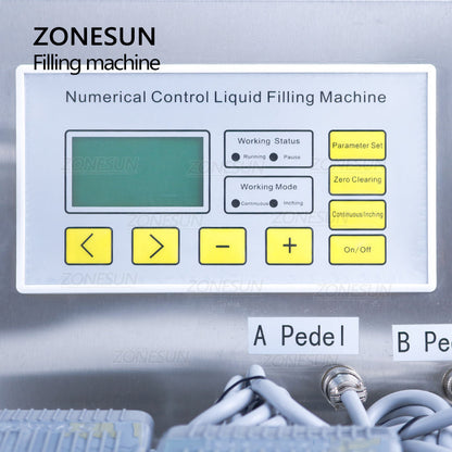 ZONESUN ZS-MP252W 50-3500ml 2 Heads Magnetic Pump Liquid Filling And Weighing Machine