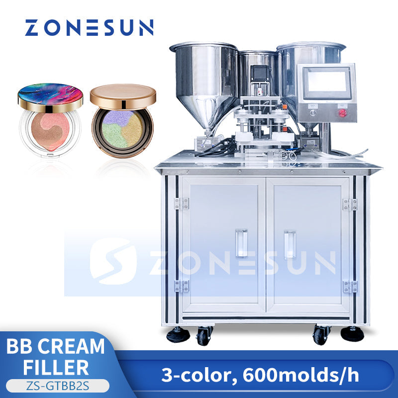 ZONESUN ZS-GTBB2S Three Color Air Cushion Foundation Liquid Filling Machine