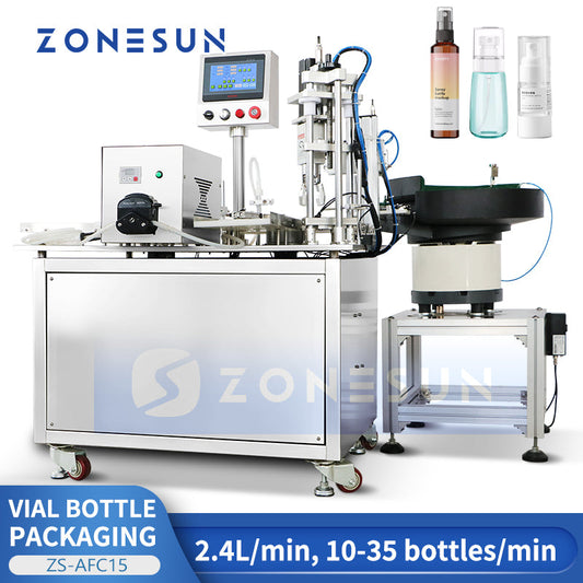 Máquina llenadora y tapadora de líquidos con bomba peristáltica automática ZONESUN ZS-AFC15 