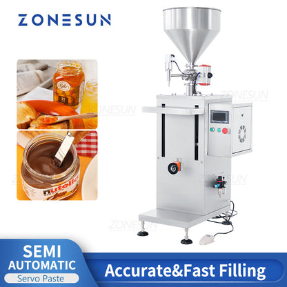 ZONESUN ZS-GTSM1 Semi-automatic Servo Motor Rotor Pump Paste Filling Machine