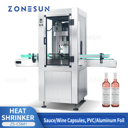 ZONESUN ZS-CSM1 Automatic Bottle Neck Cover Heat Shrinking Sealing Machine