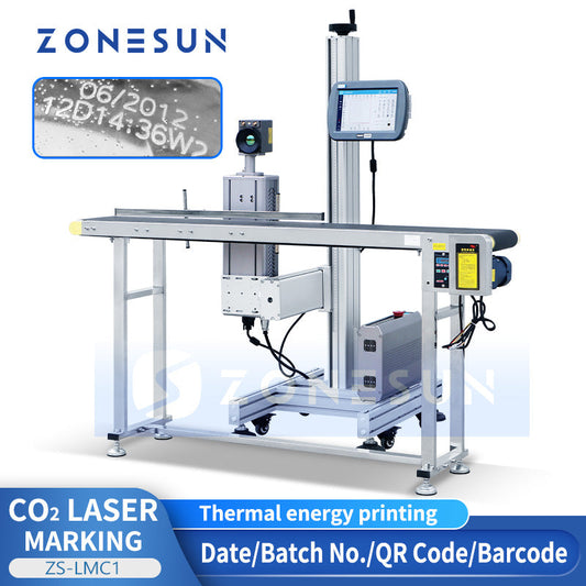 ZONESUN ZS-LMC1 Automatic CO₂ Laser Date Code Printing Machine