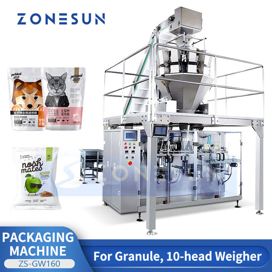 Máquina llenadora y selladora de gránulos de forma vertical automática ZONESUN ZS-GW160