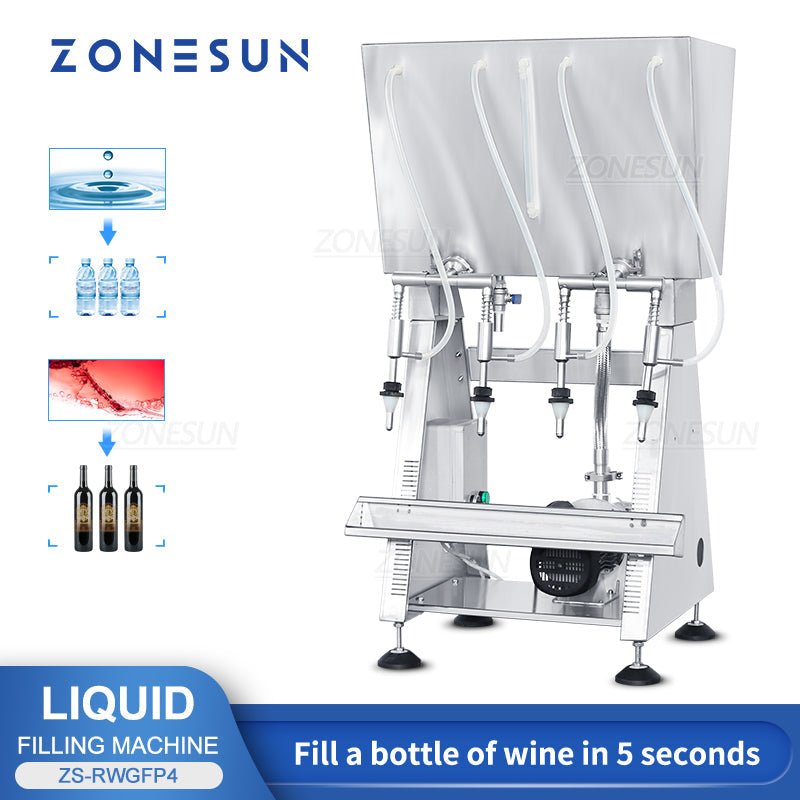 ZONESUN Manual Wine Liquid Filling Machine Enolmatic Bottle Filler