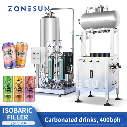 ZONESUN ZS-CF4A Semi-automatic Carbonated Drinks Liquid Mixing and Filling Machine