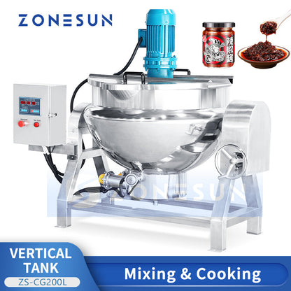 Cocina Industrial ZONESUN ZS-CG200L con Batidora y Calentador 