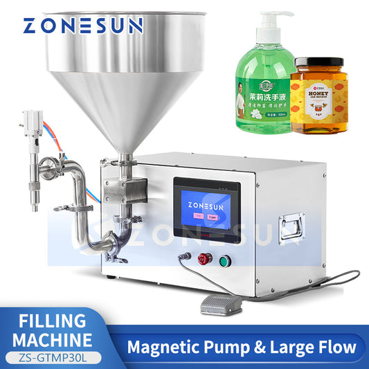 ZONESUN ZS-GTMP30L Riempitrice semiautomatica di liquidi con pompa magnetica 