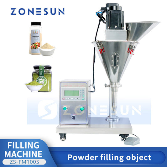 ZONESUN ZS-FM100S Riempitrice semiautomatica per polvere secca 