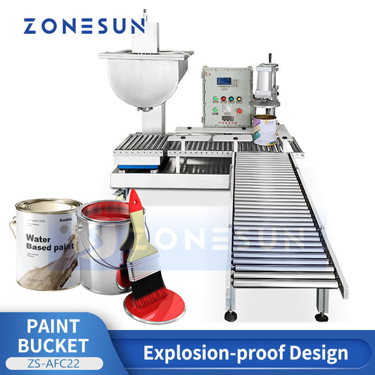 ZONESUN ZS-AFC22 5 Gallon Paint Bucket Liquid Filling Capping Machine