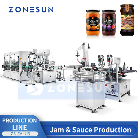 Línea de producción automática de etiquetado, llenado, tapado y llenado de pasta ZONESUN ZS-FALU3 