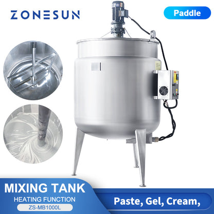 ZONESUN ZS-MB1000L Stainless Steel Paste Heating & Mixing Tank