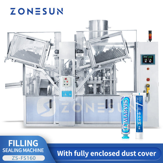 Máquina llenadora y selladora automática de tubos de pasta ZONESUN ZS-FS160 