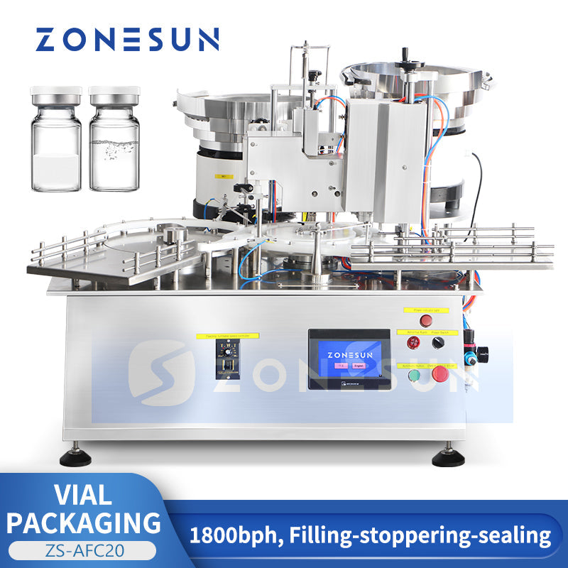 Tappatrice per riempimento di liquidi con pompa peristaltica automatica per fiale ZONESUN ZS-AFC20 