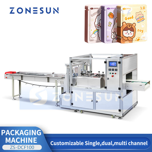 ZONESUN ZS-DCF100 Máquina envasadora automática de sellado de bolsas de 4 lados 