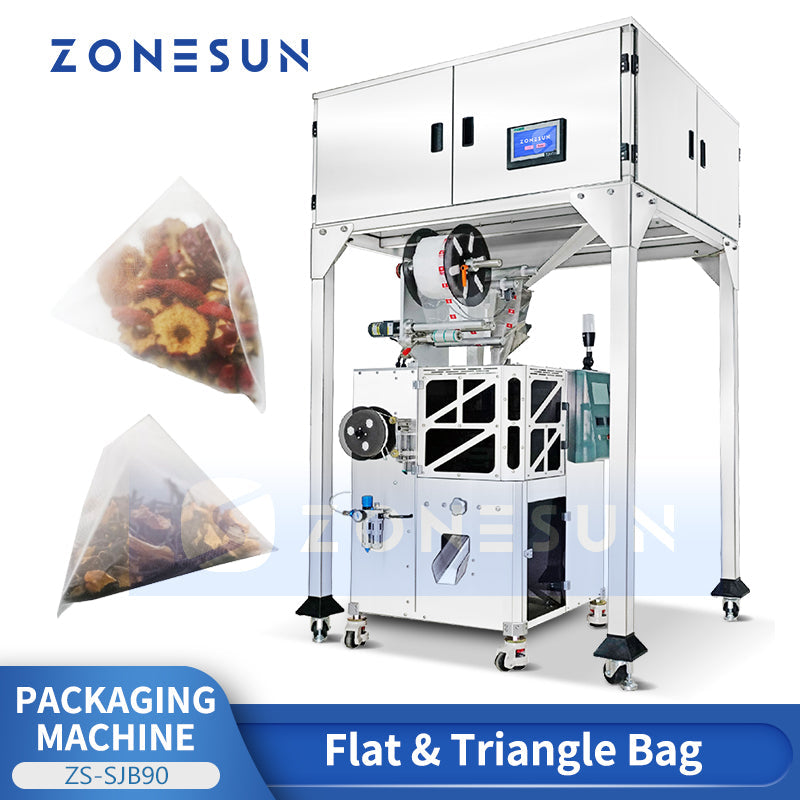 ZONESUN ZS-SJB90 Máquina envasadora automática de bolsas de té piramidales VFFS 