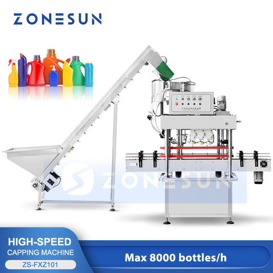 ZONESUN ZS-FXZ101 Automatic High Speed Capping Machine with Cap Feeder