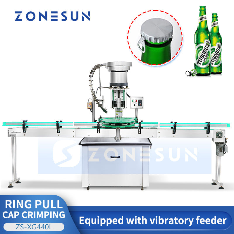 ZONESUN ZS-XG440L Automatic Ring Pull Crown Capping Machine