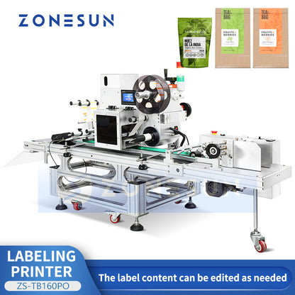 ZONESUN ZS-TB160PO Automatic Flat Surface Labeling Machine with Thermo Printer