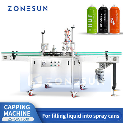 ZONESUN ZS-QW1600 Automatic Spray Can Aerosol Liquid Filling Capping Machine