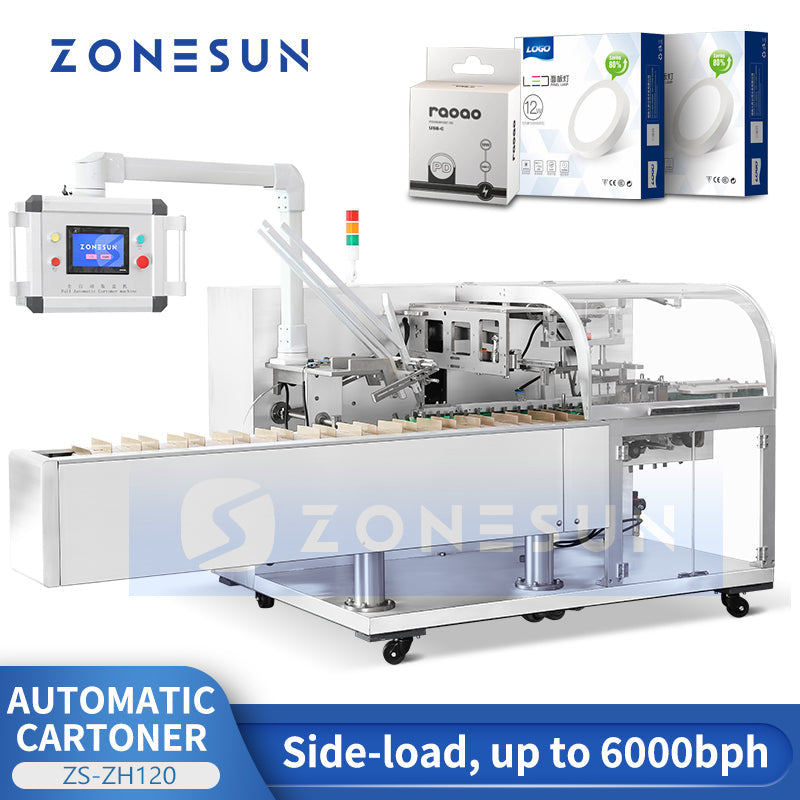 Máquina encoladora y plegadora automática de cajas de cartón ZONESUN ZS-ZH120 