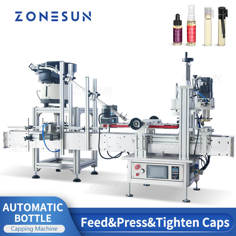 ZONESUN ZS-XG1870P Automatic Capping Machine with Cap Unscrambler