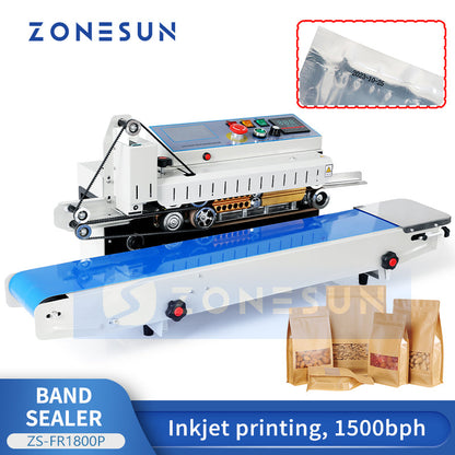 ZONESUN ZS-FR1800P Automatic Bag Sealing Machine with Date Coder