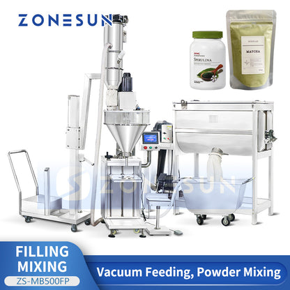 ZONESUN ZS-MB500FP Semi Automatic Auger Powder Mixing Feeding Weighing Filling Machine