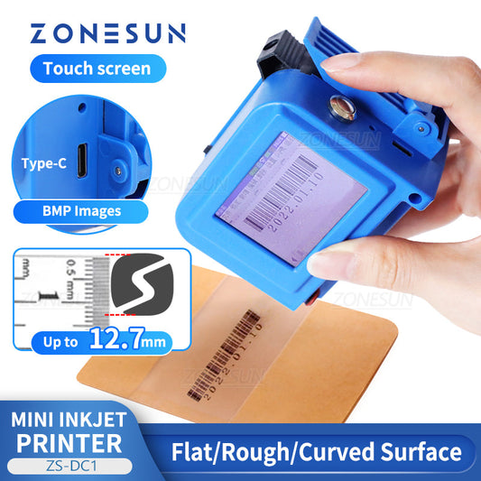 ZONESUN ZS-DC1 Macchina da stampa portatile a getto d'inchiostro portatile 