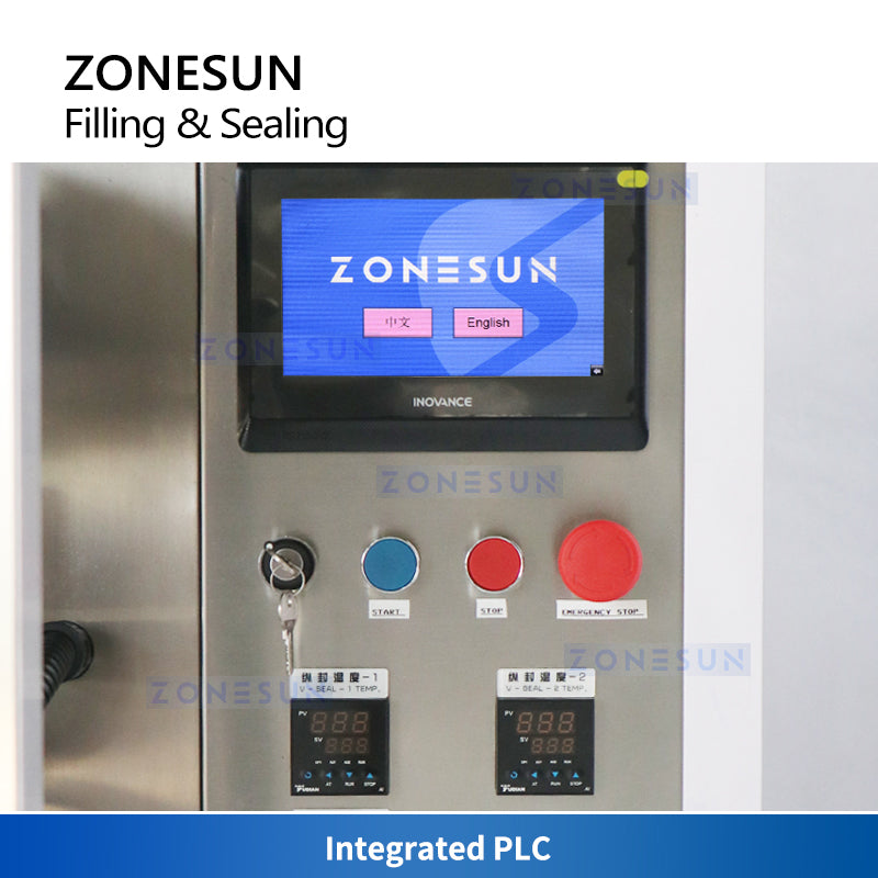 ZONESUN ZS-FS500Y-2 Macchina per sigillare il riempimento di sacchetti di pasta a doppia corsia completamente automatica a 4 lati