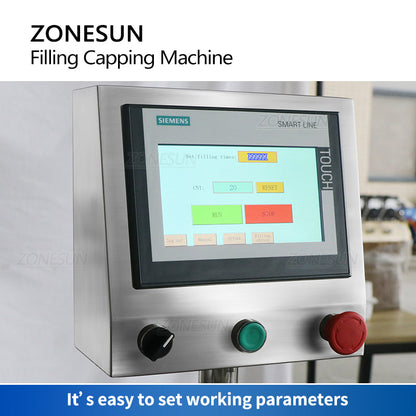 ZONESUN ZS-AFC9 Automatic Magnetic Pump Liquid Filling Perfume Bottle Capping Machine With Cap Feeder