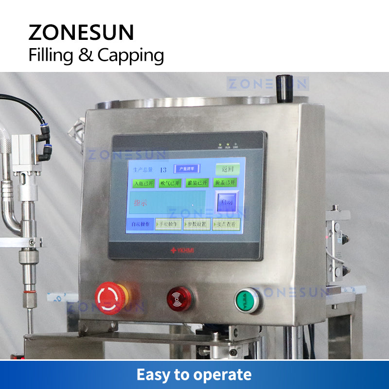 ZONESUN ZS-AFC12D Máquina automática de llenado y tapado de bomba de pistón con bolsa con caño 