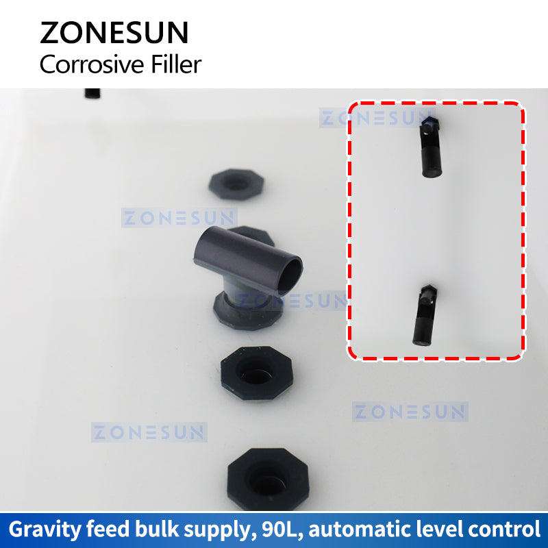 ZONESUN ZS-YTCR4A Máquina automática de llenado de líquidos contra corrosión de 4 boquillas 