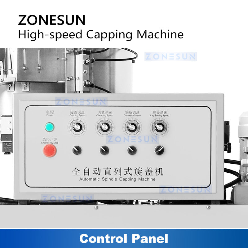 Máquina taponadora automática de alta velocidad ZONESUN ZS-FXZ101 con alimentador de tapas 