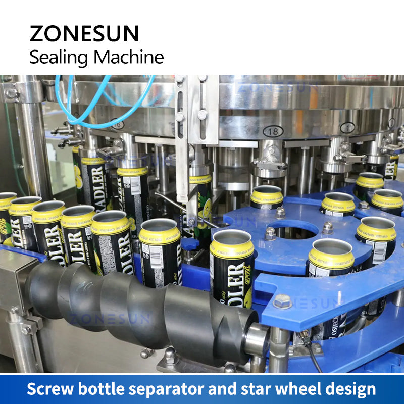 ZONESUN ZS-CFS18-4 Automatic Liquid Can Isobatic Filling Sealing Machine