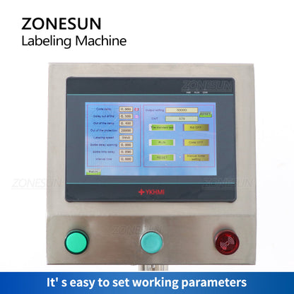 ZONESUN ZS-TB260S Automatic Round Bottle Double Side Labeling Machine