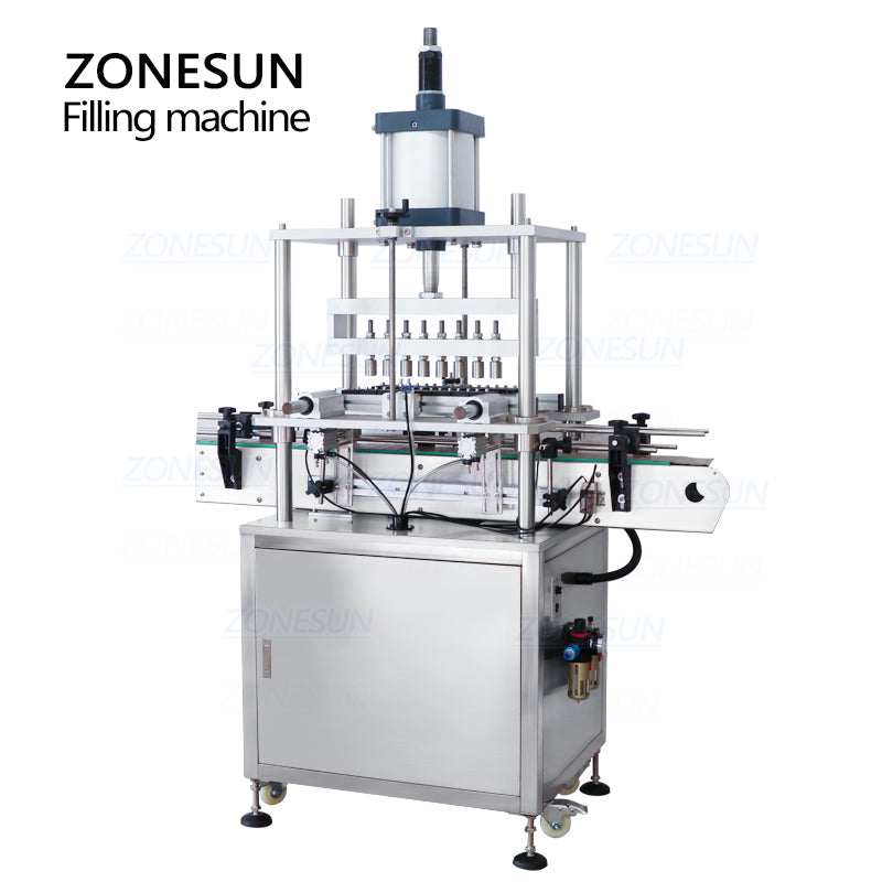 ZONESUN ZS-YG10 Automatic 8 Heads Perfume Bottle Capping Machine With Conveyor