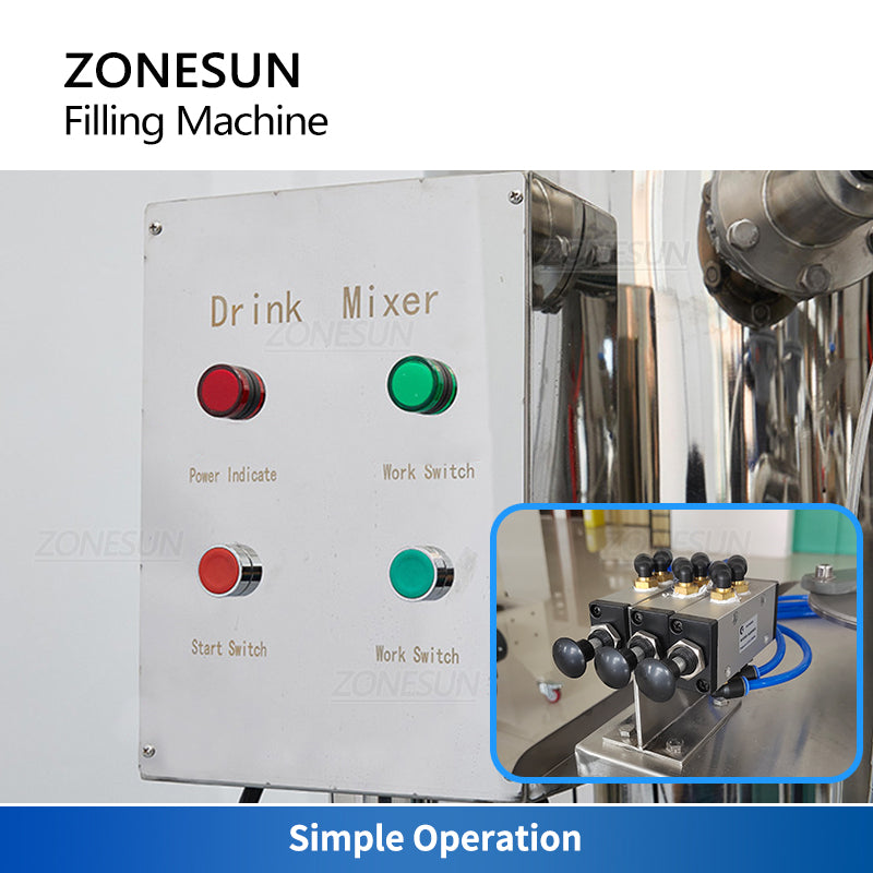 ZONESUN ZS-CF4 Carbonated Soda Oxygen Drinks Filler Liquid Filling Machine