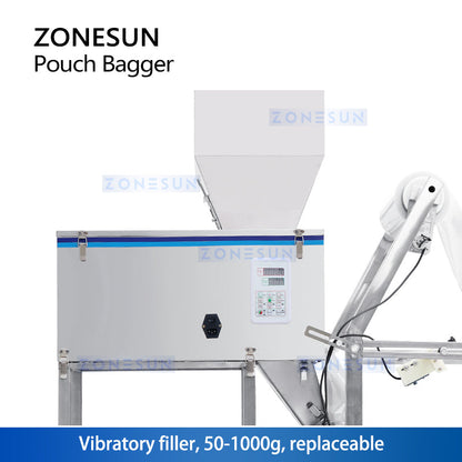 ZONESUN ZS-FSK1000 Automatic Pouch Granule Bag Weighing Filling Sealing Machine