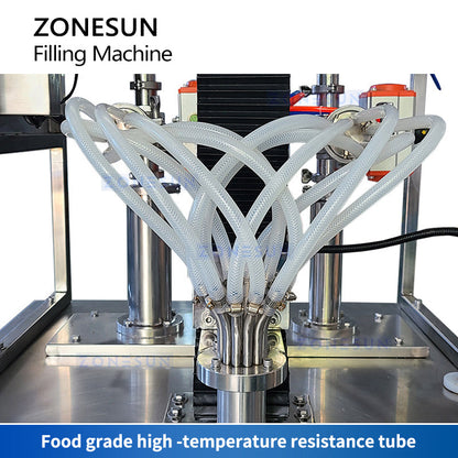 ZONESUN ZS-FM250 Semi-automatic Dual-Color Swirl Paste Piston Pump Filling Machine