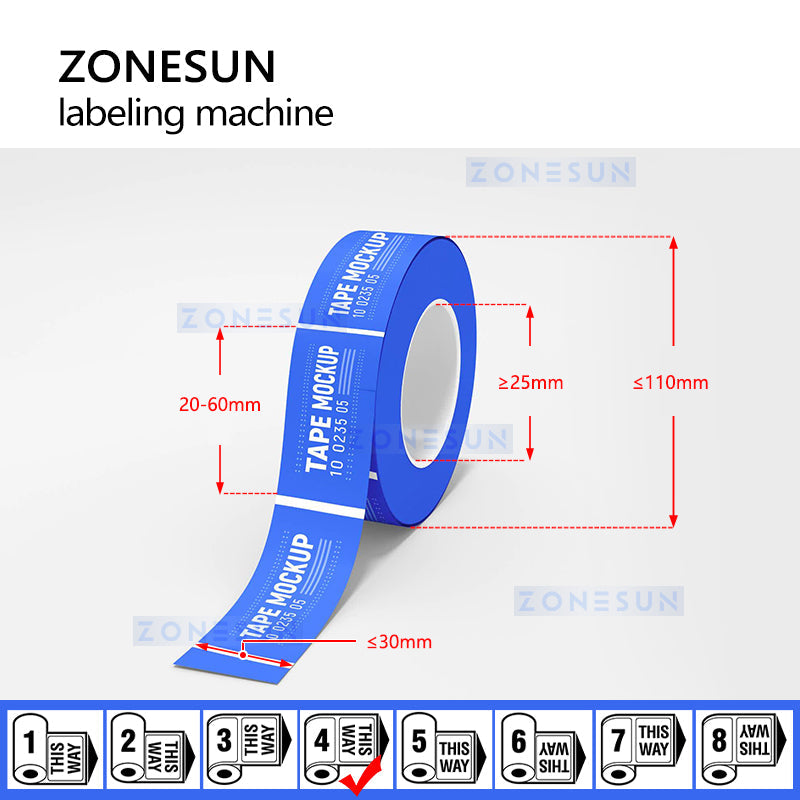 ZONESUN Manual Flat Surface Price Tag Labeling Machine