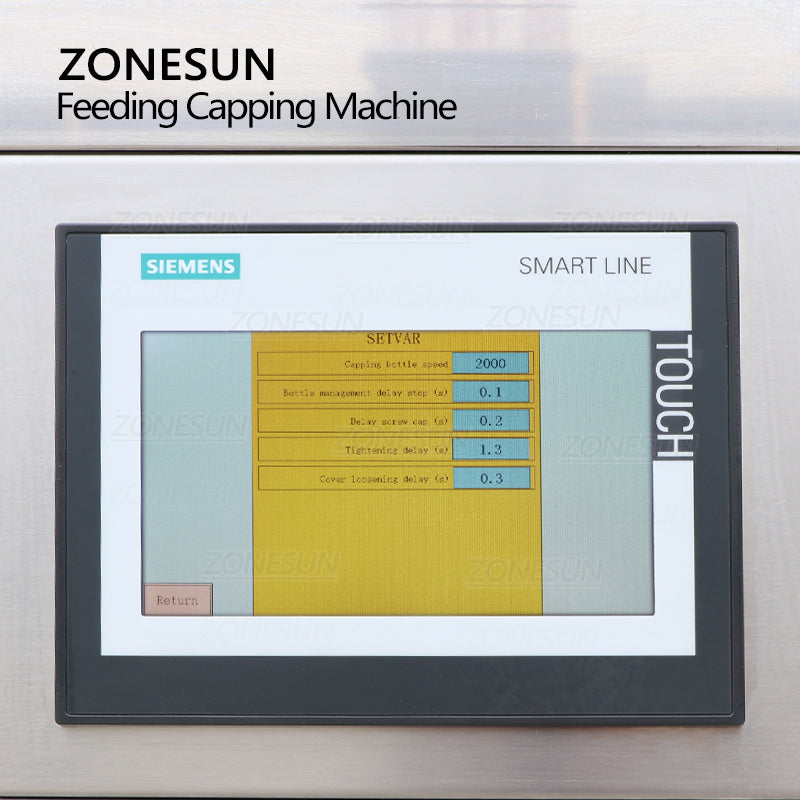 ZONESUN ZS-XG440DV Automatic Capping Machine With Cap Feeder and Dust Cover