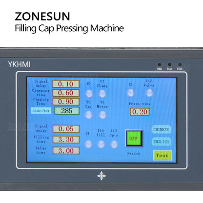 ZONESUN ZS-AFC1C Automatic 2-In-1 Magnetic Pump Liquid Filling Capping Machine