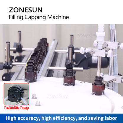 ZONESUN ZS-AFC1Z Automatic Peristaltic pump Liquid Filling And Capping Machine