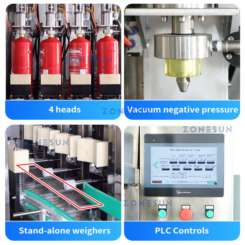 ZONESUN ZS-FE1 Automatic Fire Extinguisher Filling Sealing Labeling Production Line