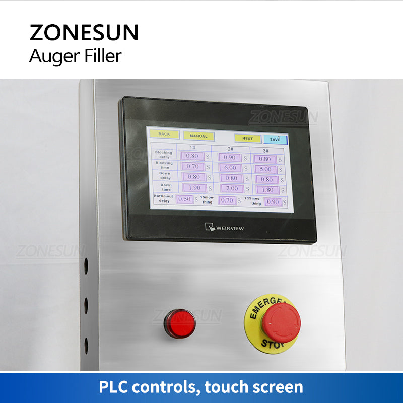 ZONESUN ZS-FM4A Automatic 3 Heads Servo Motor Auger Powder Filling Machine